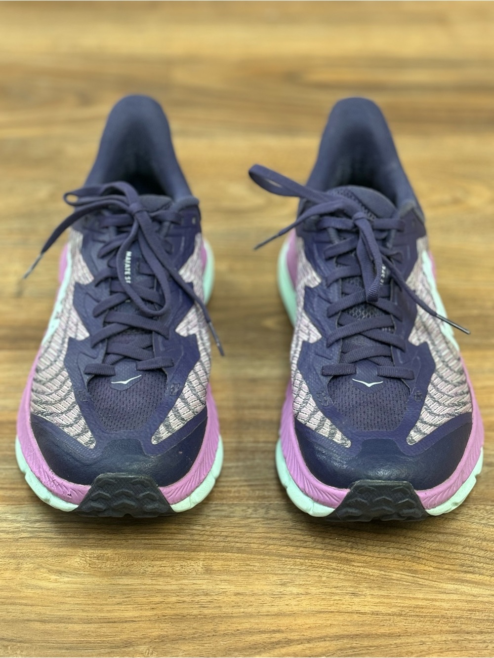 HOKA Mafate Speed 4 Women’s 8 Trail Running Shoes Purple Mint Vibram 1131056 - Picture 2 of 9